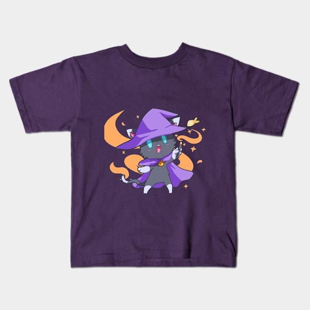 Magikitty Kids T-Shirt by Binoftrash